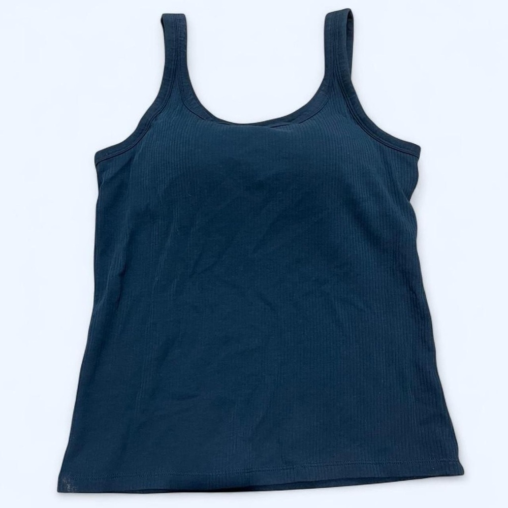 Uniqlo Dark Blue Ribbed Tank Top